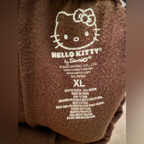 Hello Kitty Brown Joggers 1X - Picture 3 of 3